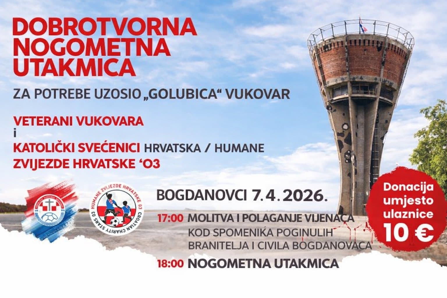 Dobrotvorna nogometna utakmica u Bogdanovcima