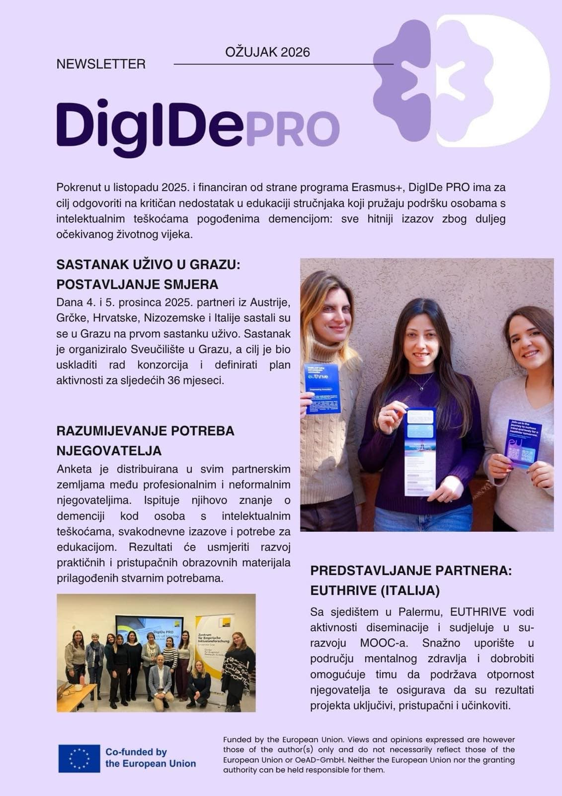 Predstavljen prvi newsletter Erasmus+ projekta DIGIDEPRO: digitalni alati za kvalitetniju skrb i veću uključenost - slika 1
