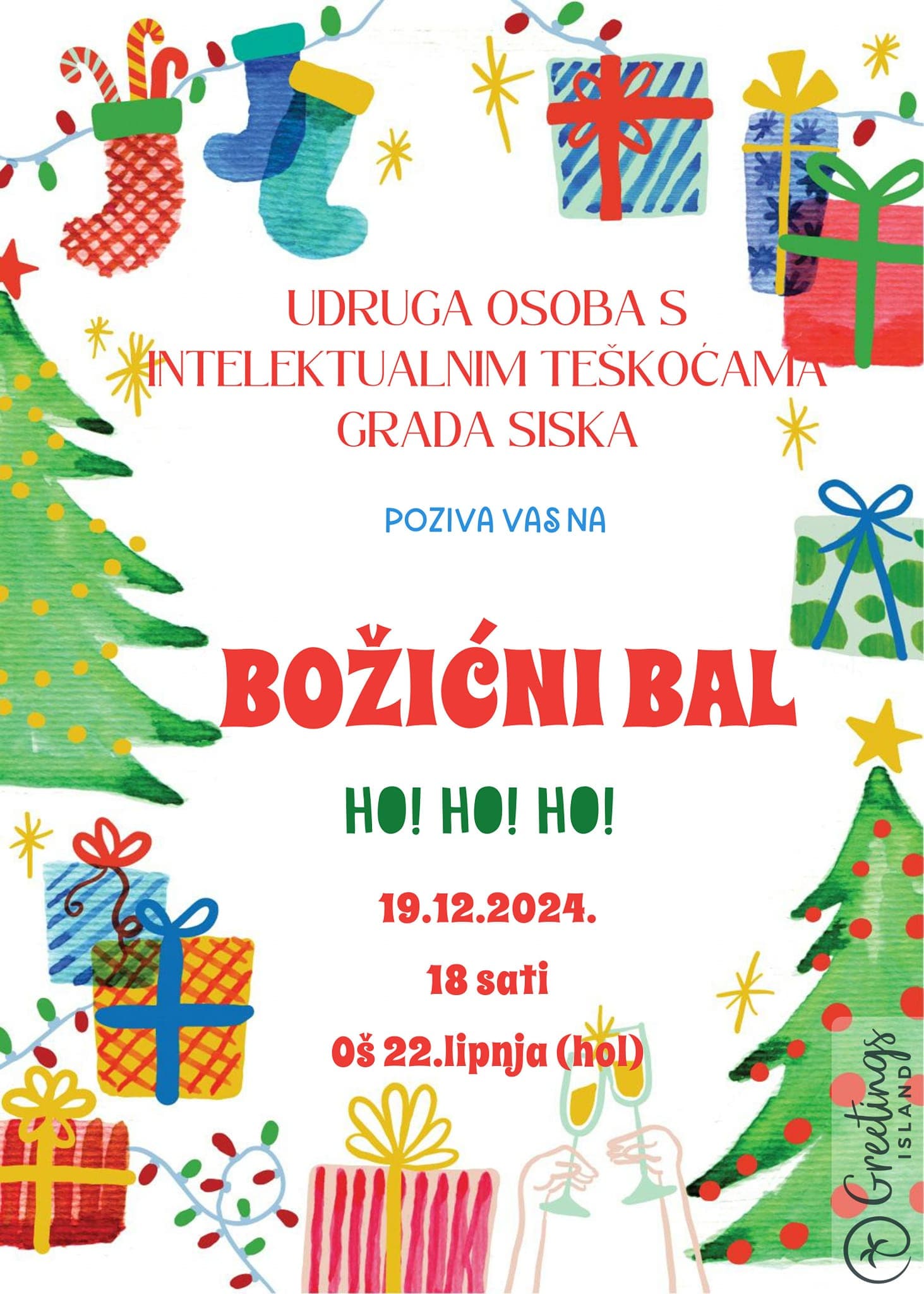 Božićni bal Udruge osoba s intelektualnim teškoćama Grada Siska