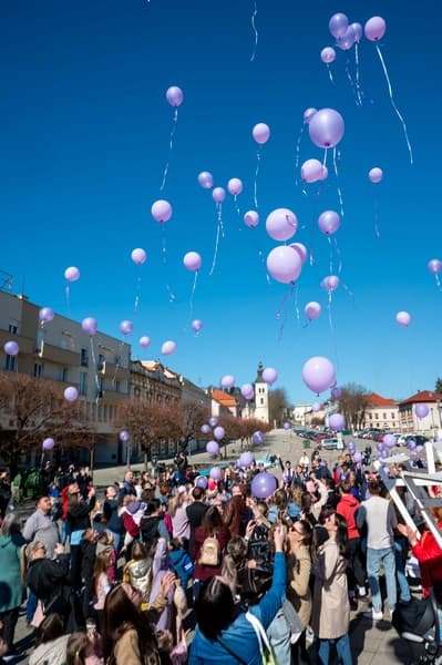 Daruvar obojan u ljubičasto: Obilježen Dan rijetkih bolesti, u zrak poletjelo 200 balona - slika 18