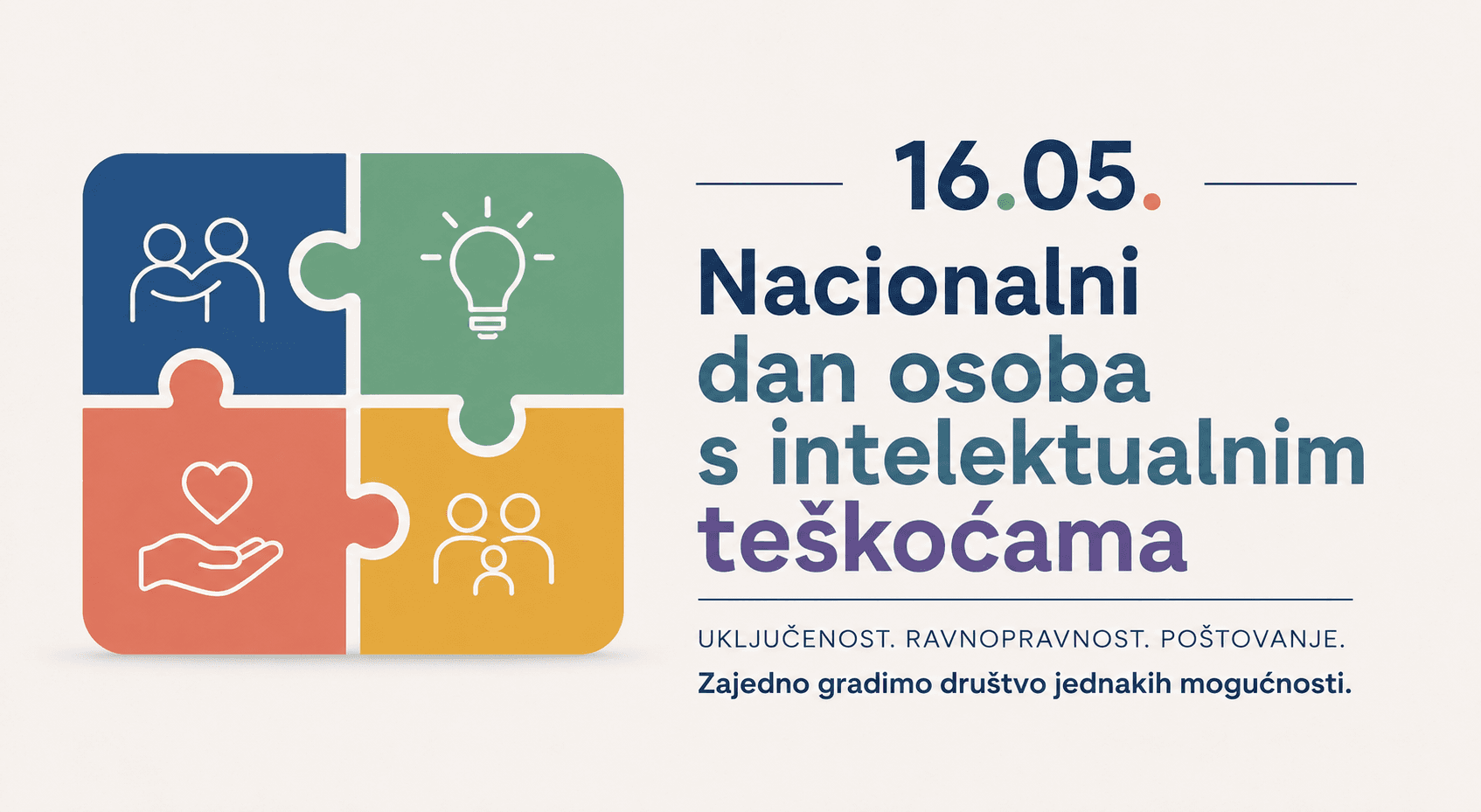 Vidljivi u zajedništvu, osobe s intelektualnim teškoćama obilježavaju 16. svibnja!