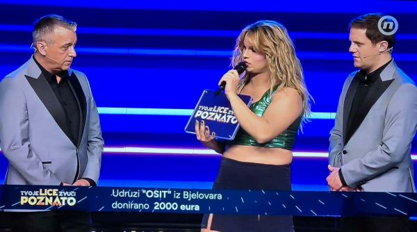 Bjelovarčanin Sven Pocrnić pobjedu u “Tvoje lice zvuči poznato” posvetio udruzi OSIT i donirao 2000 eura